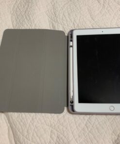 Soke iPad 6th/5th Generation Case with Pencil Holder, Smart iPad 9.7 inch Cases Trifold Stand with Shockproof Soft TPU Back Cover and Auto Sleep/Wake Function for Apple iPad 2018/2017, Violet 97 71AiFTJs6eL