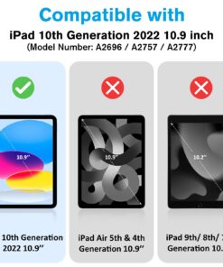 Alternative view of ProCase 2 Pack Screen Protector for iPad 10.9 10th Generation 2022 A2696/A2757/A2777, Tempered Glass Film Guard for 10.9" iPad 10