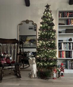 National Tree Company Artificial Slim Christmas Tree, Green, Kingswood Fir, Includes Stand, 7.5 Feet Kingswood Fir Slim-7.5 ft 43 71Aibz7KtAL