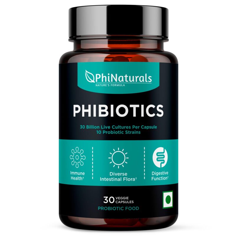 High Potency Probiotics 10 Strains – 30 Billion CFUs – [30 Vegan Capsules] Digestive Health Supplement for Men & Women – Shelf-Stable Lactobacillus Acidophilus Bifidobacterium – Immune Support