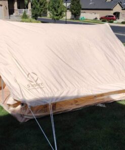S'more Canvas Glamping Tent, 4 Season Family Camping Tent for 3/4/6 Person, Waterproof, Windproof, and Weather Resistant Tent for Family Glamping, Car Camping, Outdoor Party Cabin Tent(6.9ft x 8.5ft x 4.9ft) 48 71AilUd8yL