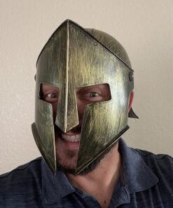 Medieval Knight Gladiator Spartan Gold Roman Warrior Greek Costume Helmet 25 71AixPCmFbL