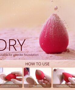 BEAKEY 5 Pcs Makeup Sponges Set, Latex-Free, High-density Wonder Blender Perfect for Liquid, Cream, and Powder, Soft and Flexible Boun Boun Beauty Sponges, Beauty Gift Set 5pcs multi-colored sponges 31 71Ajcf5erwL