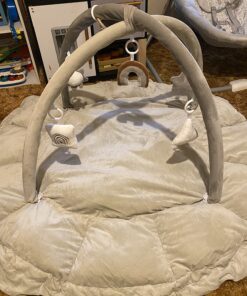 5-in-1 Thick & Plush Play Gym, Activity Gym & Play Mat, Cat Bed, Dog Bed, Convertible Stage-Based Developmental from Baby to Toddler, Ball Pit, Soft Plush Pet Bed, Pet Cushion, Balls are not Included Grey 21 71Ajou1p1qL