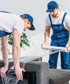 Green Moon 4PCS Stretch Wrap 18’’ 1500ft 80 Gauge Industrial Strength Shrink Wrap Roll Plastic Wrap Film for Moving Shipping Pallet Furniture 11 71AkbHKiHDL