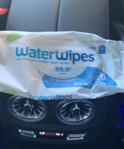 WaterWipes Plastic-Free Original Baby Wipes, 99.9% Water Based Wipes, Unscented & Hypoallergenic for Sensitive Skin, 60 Count (Pack of 12), Packaging May Vary 60 Count (Pack of 12) 27 71AlBqJe7cL