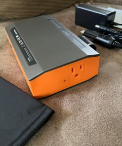 ZeroKor Portable Power Bank with AC Outlet, 65W/110V Portable Laptop Charger Battery Bank, 24000mAh/88.8Wh External Battery Pack,Backup Power Source for Outdoor Tent Camping RV Home Office Emergency Orange Grey 51 71AlV71VQL