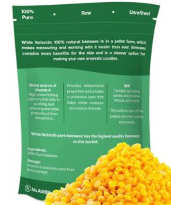 Alternative view of White Naturals Yellow Beeswax Pellets 1lb (16oz), Pure, Natural, Cosmetic Grade, Organic, Bees Wax Pastilles, Triple Filtered, Great For Candle Making, Soap, Food Wrap, DIY Lip Balms, Lotions Yellow Beeswax 1 lb