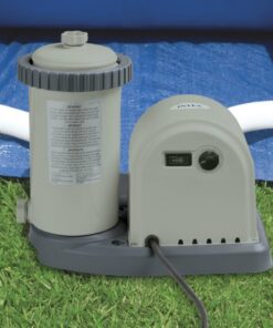 Intex 18ft X 48in Metal Frame Pool Set with Filter Pump, Ladder, Ground Cloth & Pool Cover 18-Feet by 48-inch 23 71AmTbfFgPL