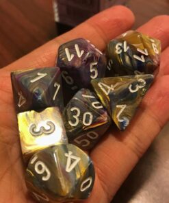 Polyhedral 7-Die Festive Dice Set - Carousel with White Numbers CHX-27440 16 71AmUlqWgNL