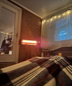 VAGKRI Outdoor Heaters, 1s Heating Electric Infrared Patio Heaters with Remote, 12H Timer, 3 Heat Levels, IP65 Waterproof, Electric Wall Heaters with Tripod Stand for Home, Office, Patio and Garage Black 33 71AmlQrYL1L