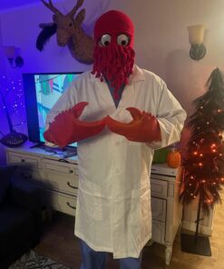 NY Threads Professional Lab Coat for Men, Full Sleeve Poly Cotton Long Medical Coat White Large 21 71AmozXjNUL