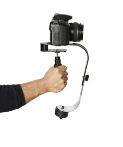 The Official Roxant Pro Video Camera Stabilizer Limited Edition (Midnight Black) with Low Profile Handle for GoPro, Smartphone, Canon, Nikon - or Any Camera up to 2.1 lbs. - Comes with Phone Clamp. 24 71An sXCvL