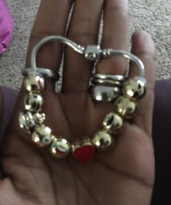 Expression Jewelry Emoticon Charms Bracelet - 18K Gold Plated with 10 Pieces of Interchangeable Enamel Beads 33 71AnBG32byL