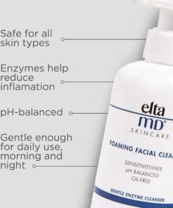 EltaMD Foaming Facial Cleanser, Foaming Face Wash for Oily Skin, Gently Cleanses and Helps Remove Oil and Dead Skin Cells, Daily Face Wash for Morning and Night Use, For All Skin Types, 2.7 oz Pump 7 Fl Oz (Pack of 1) 25 71AnOdohJEL