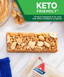 Atkins Peanut Butter Granola Protein Meal Bar, High Fiber, 16g Protein, 1g Sugar, 4g Net Carb, Meal Replacement, Keto Friendly, 5 Count 13 71AoECWPOWL