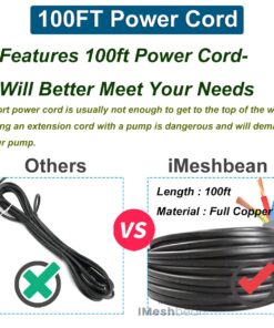 iMeshbean® Deep Well Submersible Pump with External Control Box, 1 HP, 115V, 60 Hz, 33 GPM, 207' Head,100' Power Cord Stainless Steel, 4",Long Life M#010 USA Well Pump 9 71AoYCup33L