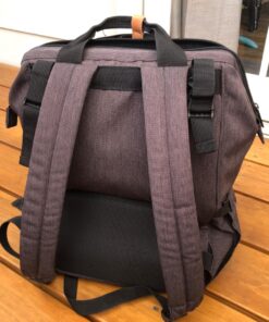 Hap Tim Diaper Bag Backpack,Large Capacity Travel Back Pack Maternity Baby Nappy Changing Bags, Double Compartments with Stroller Straps,Waterproof,Black (US7340-DG) Dark Grey 87 71Aper4Fw2L