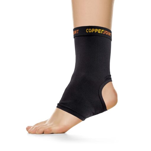 CopperJoint Arch Support for Plantar Fasciitis Relief - Ankle Compression Sleeve for Foot Pain Relief and Achilles Tendon Support - Breathable Copper Infused Nylon (Medium) Medium