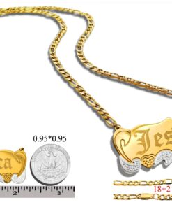 ProLuckis Handmade Personalized Name Jewelry Necklace 18k Gold Plated-Custom Made Any Name Style 6 12 71AqYN4nFlL