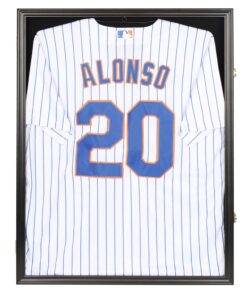 Jersey Display Frame Case Lockable, Large Sport Jersey Shadow Box with 98% UV Protection Acrylic and Hanger for Baseball Basketball Football Soccer Hockey Sport Shirt and Uniform (Black Finish) Black Finish 25 71AqeMc4c6L