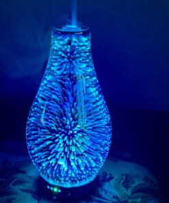 Porseme Essential Oil Diffuser 3D Glass Aromatherapy Ultrasonic Humidifier Cool Mist, Auto Shut-Off, Timer Setting, BPA Free for Home Office Hotel Yoga Gym Leisure SPA Gift 100ml B1-100ml Volcano 36 71AqgZFNsbL