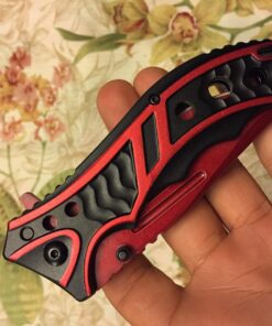 M-tech 8 Inch Spring Assisted Blood Red Folding Pocket Knife Tactical Combat 32 71Ar1X8XbML