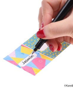 Kare & Kind Value Pack of 385 Writable Labels - 11 Different Designs - for Lip Balm Containers, Nasal Inhaler Tubes, etc. - Self Adhesive, Easy Peel - Fineliner Pen Included for Label Writing 385 pieces Multicolor 9 71ArMZMtZL