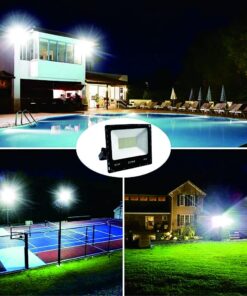 ZHMA 200W LED Flood Light Outdoor, 20000lm Super Bright Work Lights, IP66 Waterproof Security Light with Plug & Switch, 6500K White Spotlight for Garden, Yard, Garage, Basketball Court Lighting 200.0 Watts 14 71ArTmGq1IL