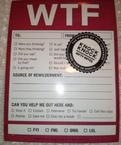 Knock Knock WTF Notes Nifty Note Checklist Memo Pad, 50 Sheets 24 71ArW4Qe12L