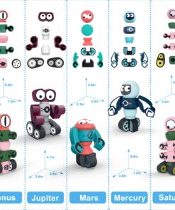 Alternative view of Gifts2U Magnetic Robots, 35PCS Magnetic Blocks Set for Kids with Storage Box, Stacking Robots Toy STEM Educational Playset for Boys and Girls Ages 3-6 Style A