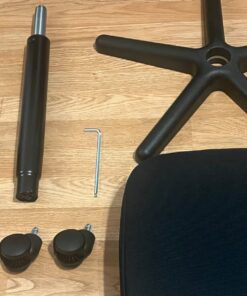 Amazon Basics Mid-back Mesh Office Drafting Chair Stool with Adjustable Footrest, Black No Arms 47 71Arn0pNDML