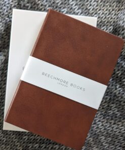 BEECHMORE BOOKS Ruled Journal Notebook - A5 Brown 160 Lined Pages 8.3 x 5.8 inch | Hardcover Leather Daily Journals For Writing - Thick 120gsm Cream Paper | Gifts for Men, Women, Notebooks For Work Chestnut Brown Large (5.75" x 8.25") 33 71AsXGMqFrL