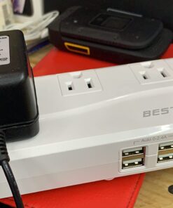 BESTEK Universal Travel Adapter 220V to 110V Voltage Converter with 6A 4-Port USB Charging and UK/AU/US/EU Worldwide Plug Adapter (White) white 37 71AsY7Fua8L