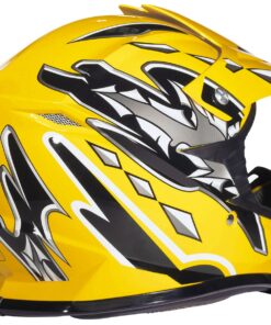 Typhoon Youth Kids Offroad Gear Combo Helmet Gloves Goggles DOT Motocross ATV Dirt Bike MX Motorcycle Large Yellow w/ Yellow Gloves & Goggles 8 71AstKiEEPL