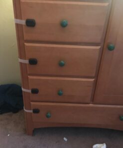 Baby Safety Locks | Child Proof Cabinets, Drawers, Appliances, Toilet Seat, Fridge and Oven | Tools Not Required | Uses 3M Adhesive with Adjustable Strap and Latch System (6-Pack, Brown) 40 71AsvyEqHbL