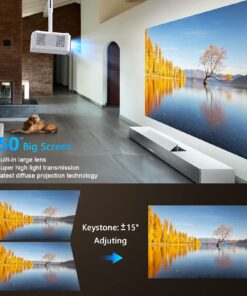Alternative view of Full HD Native 1080P WiFi Bluetooth Projector, 16000LM 450" Display Support 4K Movie Projector, High Brightness for Home Theater and Business, Compatible with iOS/Android/TV Stick/PS4/HDMI/PPT F109
