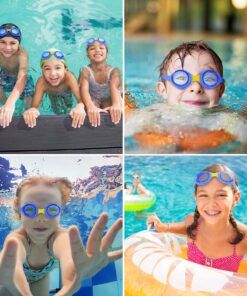 Careula 2 Pack Kids Swim Goggles, Swimming Goggles Anti-fog Water Pool Glasses for Kids Girls Boys Toddlers Child Age 2-12 A1 Purple & Blue 15 71AvAnwve8L