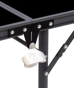 Alternative view of Blank Customizable Beer Pong Table - Ball Rack & 6 Pong Balls with built in Bottle Opener - 8 Feet Long - By Red Cup Pong (Black Aluminum)