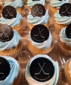 Hockey Puck Ring Cake Cupcake Topper (24-Pack) 9 71AwENAD7SL