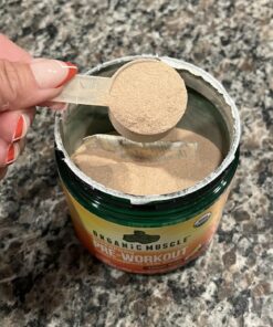 Organic Muscle Superfood Pre Workout Powder for Men & Women, Lemon Berry - USDA Organic Preworkout Supplement for Endurance - Vegan, Natural, Plant-Based, & Low Caffeine Pre-Workout Energy Powder Large (Pack of 1) 29 71AwHi7puaL