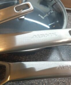 MSMK 10-Piece Pots and Pans Set non stick, Durable and Stable Cookware Sets for building a starter kitchen or refreshing, Even Heating, Easy Clean-Up, Comfortable Handling, Induction Compatibility Cookware Set(10-piece) 46 71AwIgx5vpL