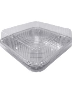 (35 Pack) 8” x 8” Square Baking Cake Pans with Plastic Dome Lids | Heavy Duty l Disposable Aluminum Foil Tins l Portable Food Containers l Perfect for Roasting Oven Toaster Cooking 35 30 71AwS7UBu7L