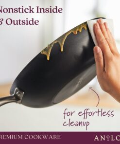 Anolon Advanced Home Hard-Anodized Nonstick 11-Piece Cookware Set (Onyx) 16 71AwUxxdX1L