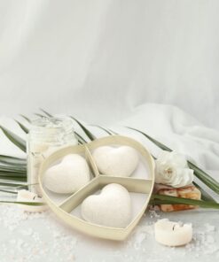 The Beauty Shelf Konjac Sponge Set, 3 Pack Exfoliating and Cleansing Facial Sponges - Pure Konjac Glucomannan - Easy-Grip Heart Shape - for Delicate and Sensitive Skin - Premium Bath Supplies 14 71AwaI8uNWL