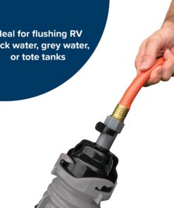 Camco Rhino 25-Ft Clean-Out Camper/RV Black Water Hose | Features a Heavy-Duty PVC Design & Bright Orange Color | Clean-Out Camper Black Water, Grey Water or Tote Tanks | 5/8” Inside Diameter (22990) Clean Out Hose 12 71Awj64jjfL
