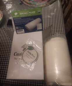 Cushy Form Bolster Pillow for Lumbar and Leg Support - 20.5 x 8 x 4.5 Inches Half Moon Memory Foam Cushion for Stomach, Back & Side Sleepers - Roll Pillows for Back and Neck w/Washable Cover Semi Roll - 4.5" 50 71AxpBmt1fL 3