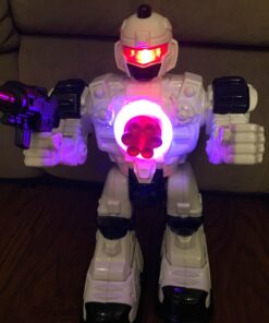 WolVolk 10 Channel Remote Control Robot Police Toy with Flashing Lights and Sounds, Great Action Toy for Boys 39 71AyBlLlKbL