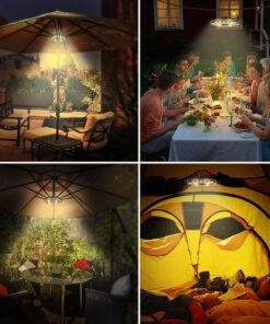 OYOCO Warm White Patio Umbrella Light 3 Brightness Modes Cordless 28 LED Lights at 200 lumens 4 x AA Battery Operated,Umbrella Pole Light for Patio Umbrellas,Camping Tents 31 71AyRpeop0L