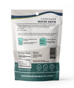 Alternative view of Cultures for Health Water Kefir Grains | DIY Fermented Probiotic Drink Powder for Stronger Gut Health | Heirloom Starter Makes Limitless Supply | Non-GMO Dairy Free Vegan Sparkling Water with Enzymes 0.19 Ounce (Pack of 1)